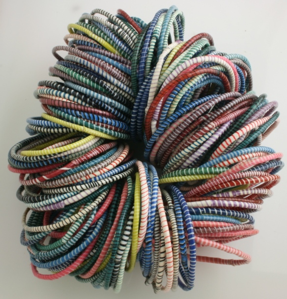 Recycled plastic bangles $0.30ea (200 min)